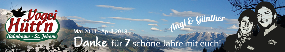 Vogei Hüttn - Hahnbaum - St. Johann im Pongau - Sommer - Wandern - Mountainbiken - Winter - Skifahren - Skitouren - Rodeln - Schlittenfahren - Almhütte